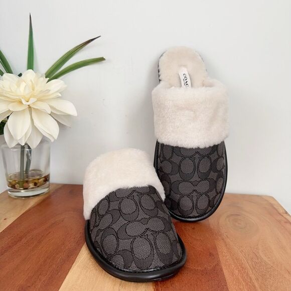 NWT Coach Zena Slipper In Signature Jacquard size‎ US8 - Picture 2 of 6